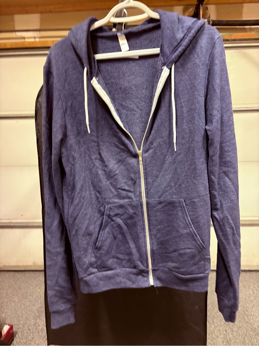 Men’s American Apparel heather blue zip up
Hoodie